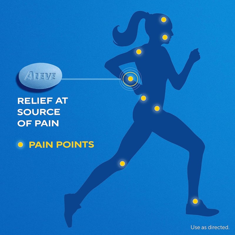 Aleve Pain Reliever & Fever Reducer Naproxen Sodium Caplets, Body Pain Relief, 270 Count - Image 4
